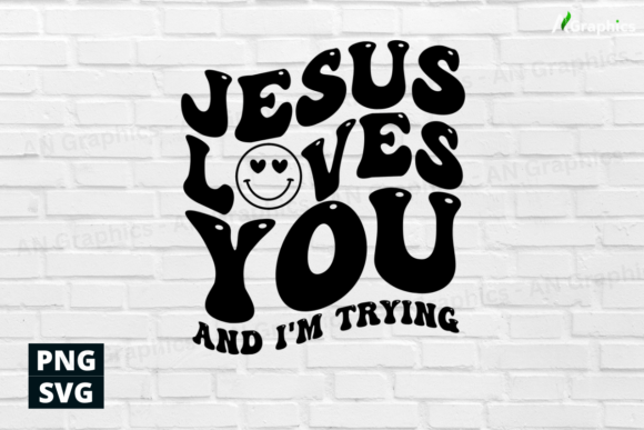 Jesus Loves You Retro Groovy Graphics for T-Shirt Designs