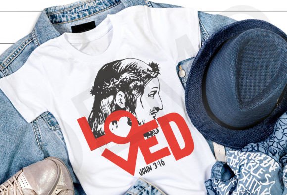 Jesus Png, Loved John 3 16 Svg for T-Shirt Designs